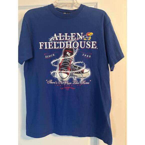 VGUC Gear for Sports KU Allen Fieldhouse Since 1955 Blue Short Sleeve T Size Lg - Picture 1 of 5